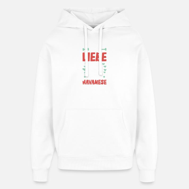 J’adore mon Havanese - Sweat à capuche unisexe Stanley/Stella Oversized - blanc