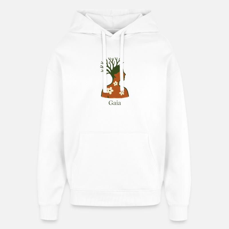 Gaïa - Mère Nature - Arbre de Vie - Sweat à capuche unisexe Stanley/Stella Oversized - blanc