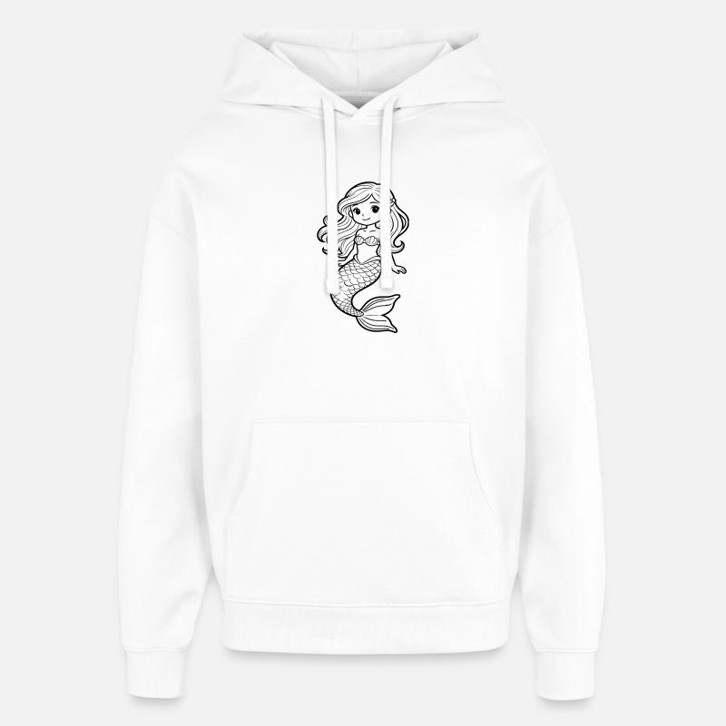 sirène - Sweat à capuche unisexe Stanley/Stella Oversized - blanc