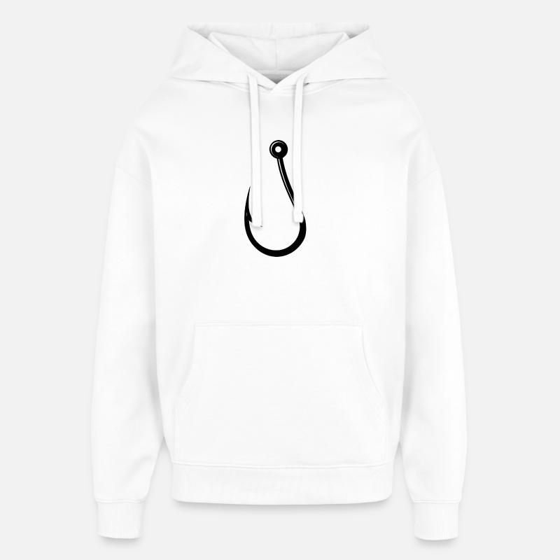 Crochet à pêche - Sweat à capuche unisexe Stanley/Stella Oversized - blanc