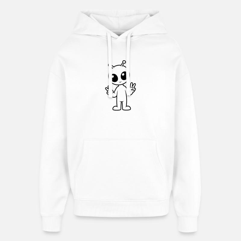 Außerirdischer Frieden - Oversized Unisex Hoodie von Stanley/Stella - Weiß