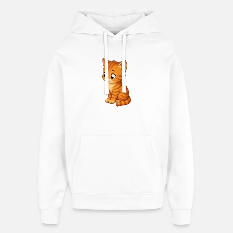 Kätzchen getigert - Oversized Unisex Hoodie von Stanley/Stella - Weiß