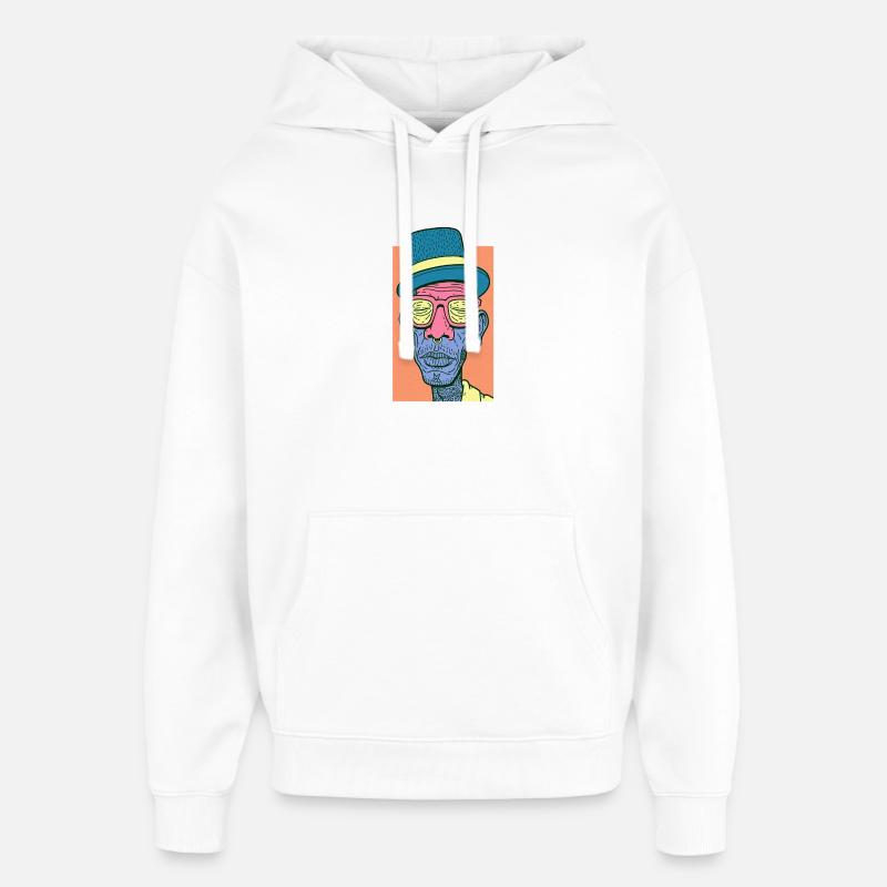 Hip Hop Face #7 - Sweat à capuche unisexe Stanley/Stella Oversized - blanc