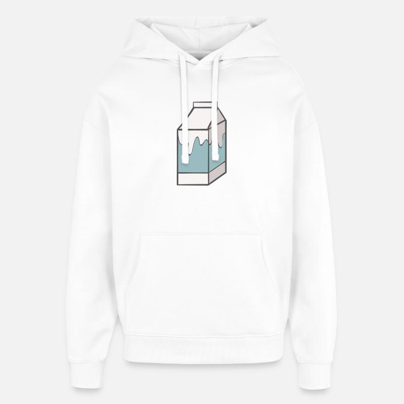 Lait - Sweat à capuche unisexe Stanley/Stella Oversized - blanc