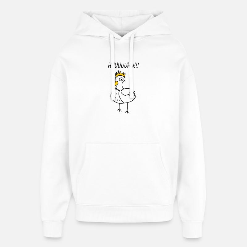 huuuhn - Sweat à capuche unisexe Stanley/Stella Oversized - blanc