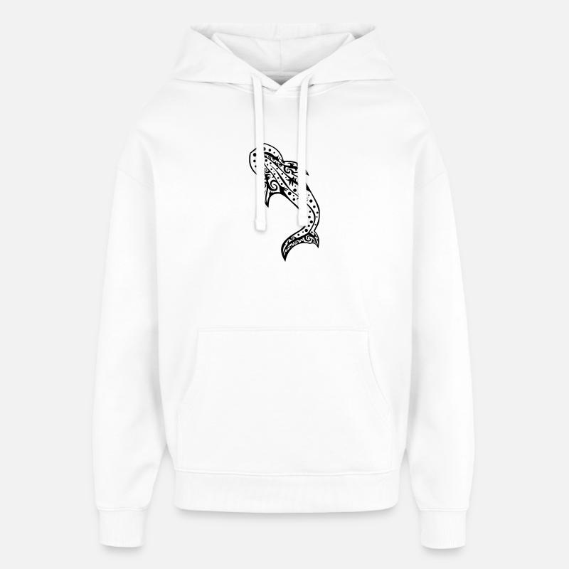 Requin-baleine - Sweat à capuche unisexe Stanley/Stella Oversized - blanc