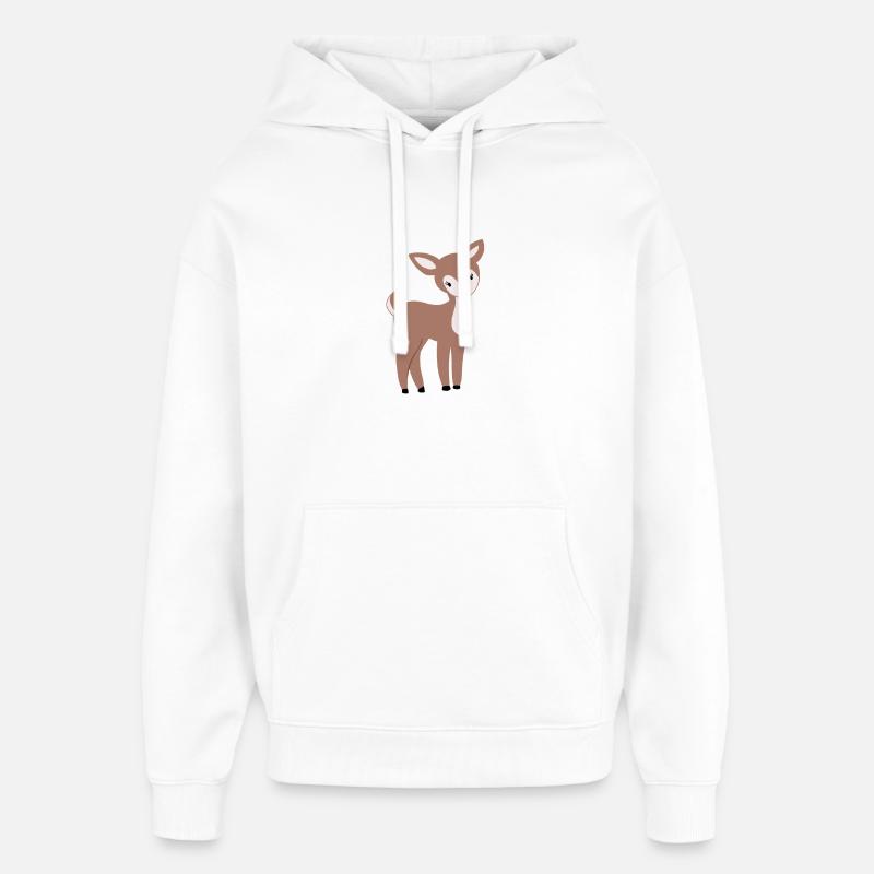 Doux faon Bambi - Sweat à capuche unisexe Stanley/Stella Oversized - blanc