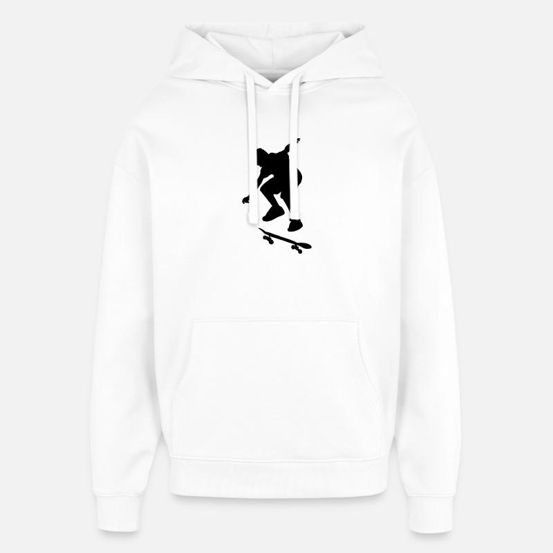 Astuces de skateboard - Sweat à capuche unisexe Stanley/Stella Oversized - blanc