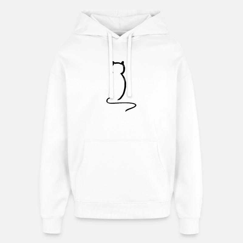 Chat - Sweat à capuche unisexe Stanley/Stella Oversized - blanc