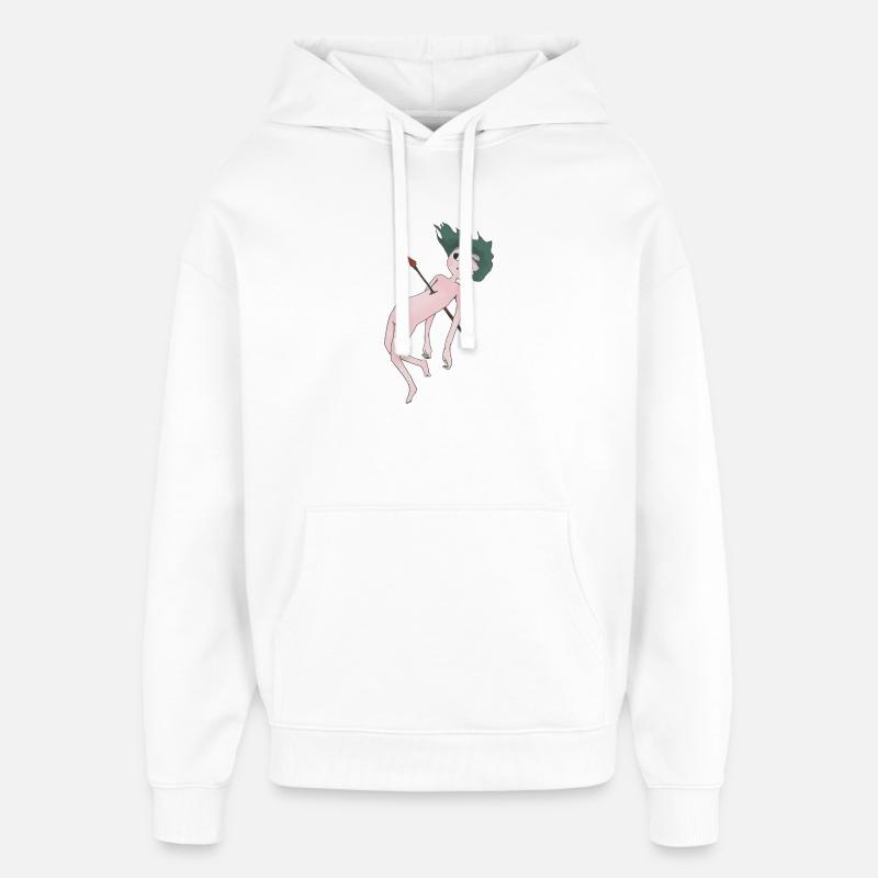 Flèche de Cupidon - Sweat à capuche unisexe Stanley/Stella Oversized - blanc
