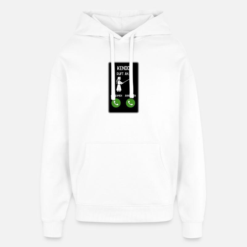 Kendo ruft an - Oversized Unisex Hoodie von Stanley/Stella - Weiß