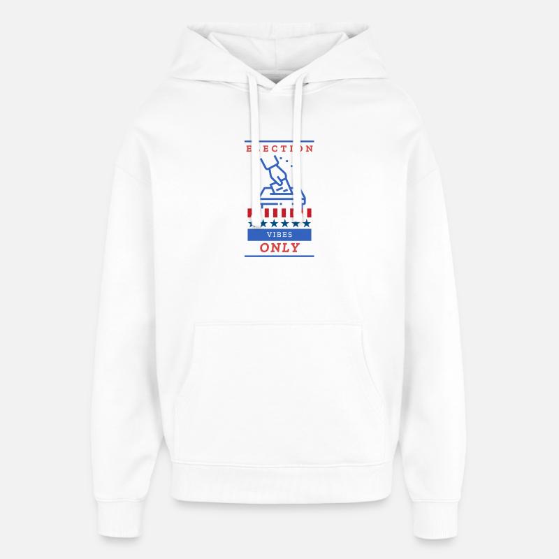 Ambiance électorale : conception des urnes - Sweat à capuche unisexe Stanley/Stella Oversized - blanc