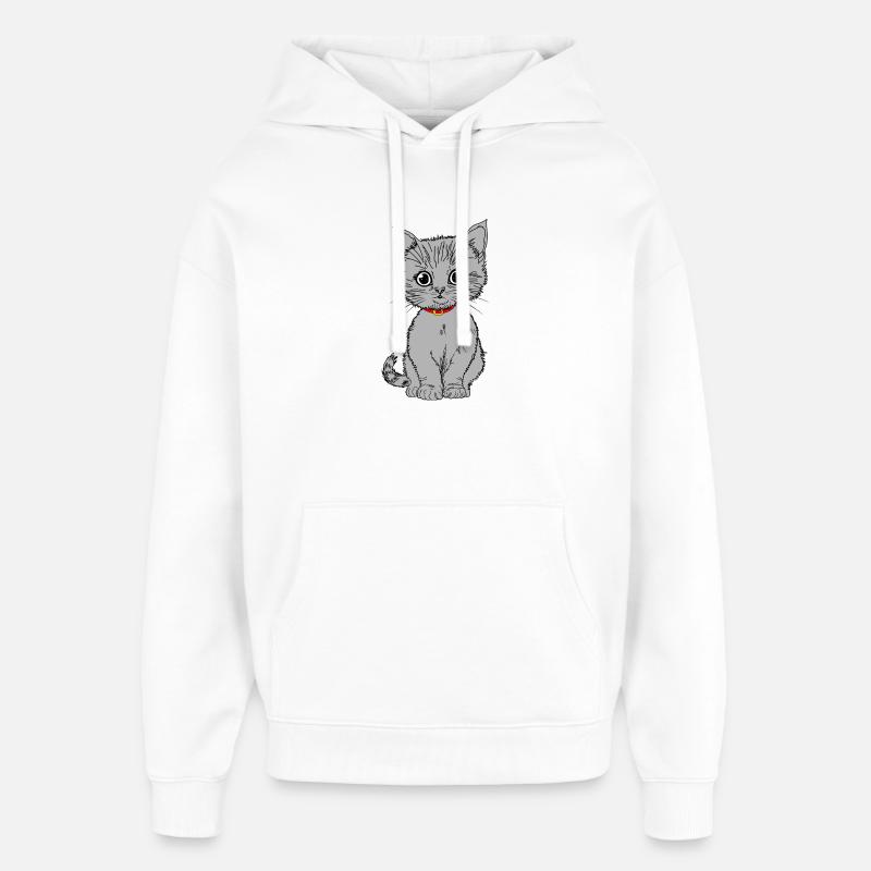 Gris - Sweat à capuche unisexe Stanley/Stella Oversized - blanc