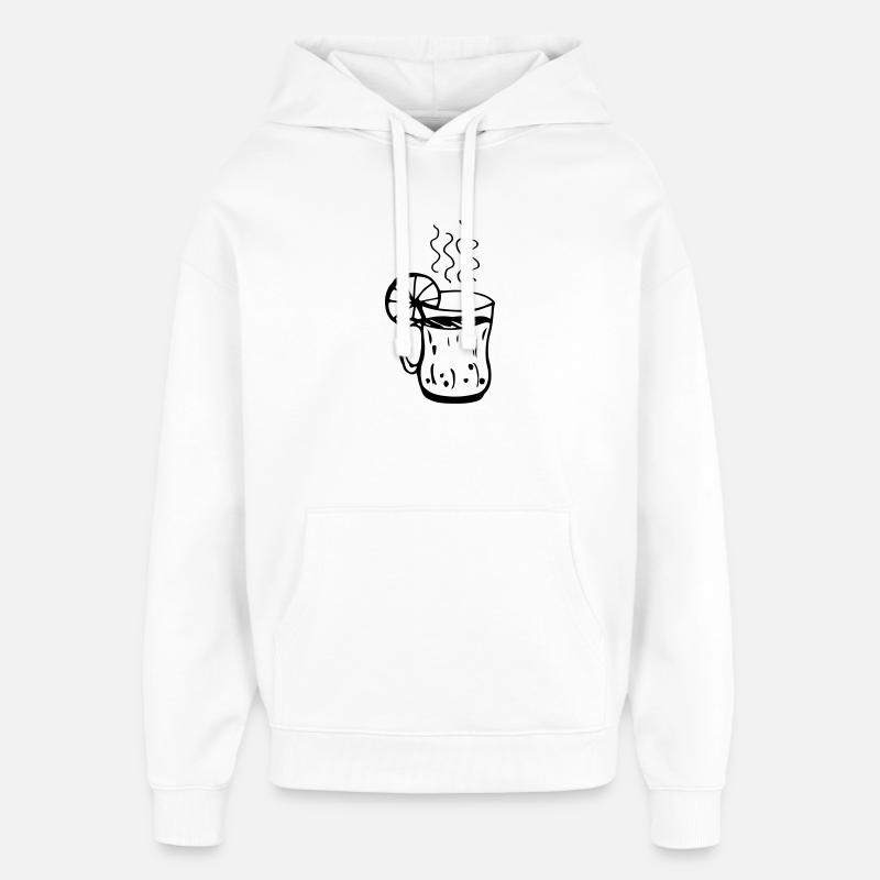 Coupe de vin chaud Noël - Sweat à capuche unisexe Stanley/Stella Oversized - blanc