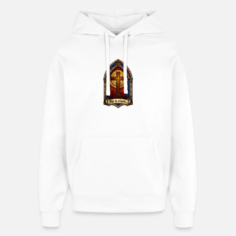  He Is Risen - Oversized Unisex Hoodie von Stanley/Stella - Weiß