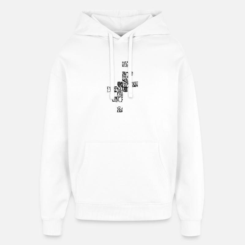 Diamant Brisé en Blanc - Sweat à capuche unisexe Stanley/Stella Oversized - blanc