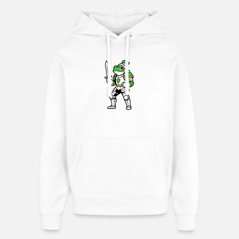 Chevalier Grenouille - Sweat à capuche unisexe Stanley/Stella Oversized - blanc