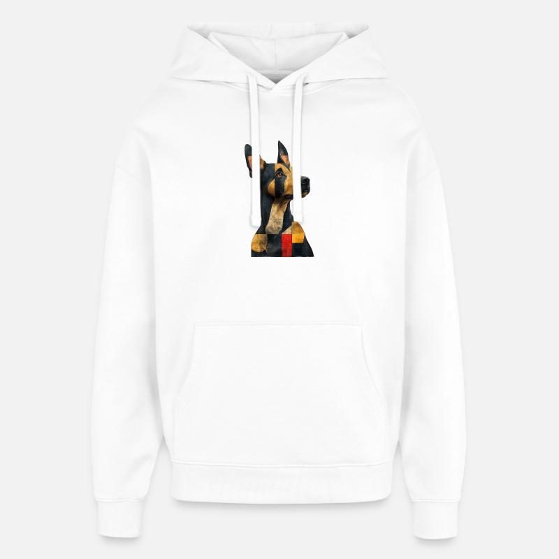 Chien mignon - Sweat à capuche unisexe Stanley/Stella Oversized - blanc
