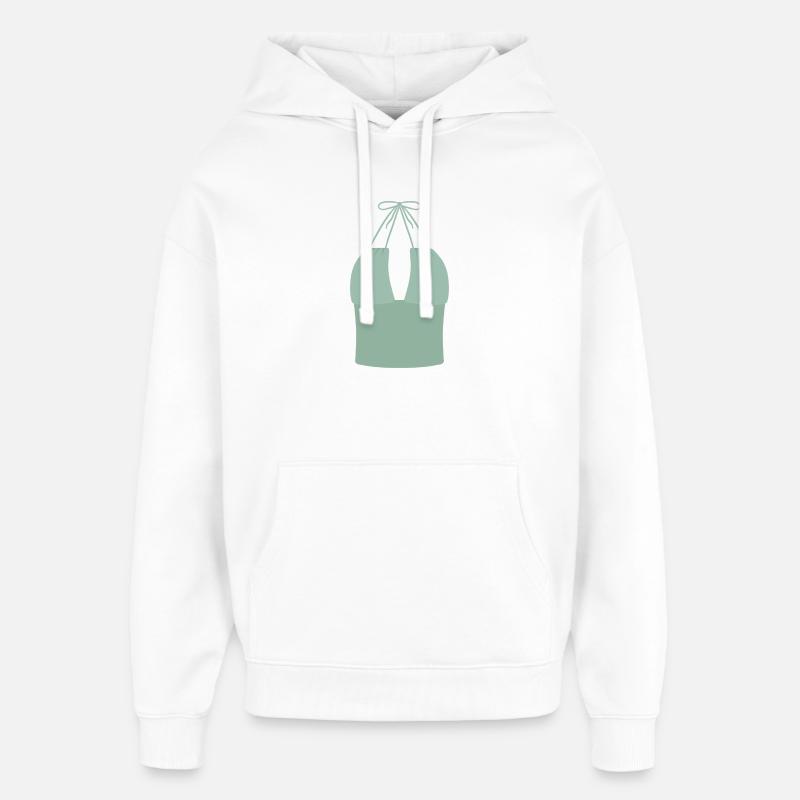 Mint Halter Bikini Top - Oversized Unisex Hoodie by Stanley/Stella - white