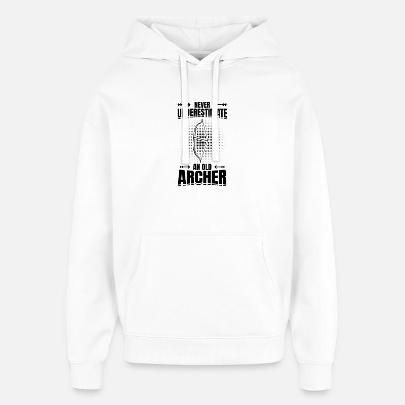 Grand-père archer - Sweat à capuche unisexe Stanley/Stella Oversized - blanc