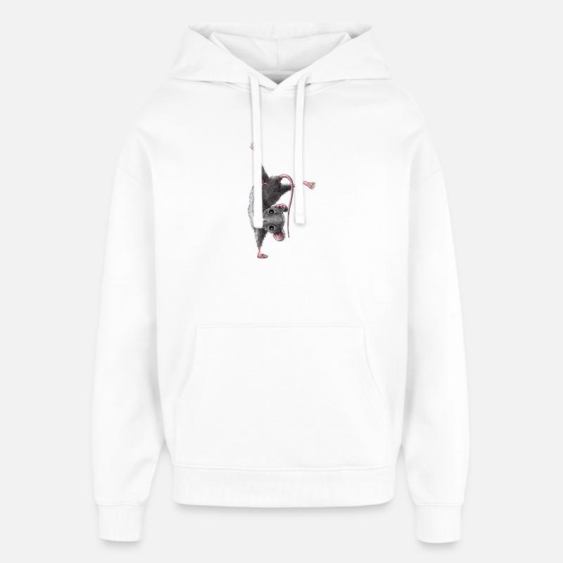 Souris - Sweat à capuche unisexe Stanley/Stella Oversized - blanc