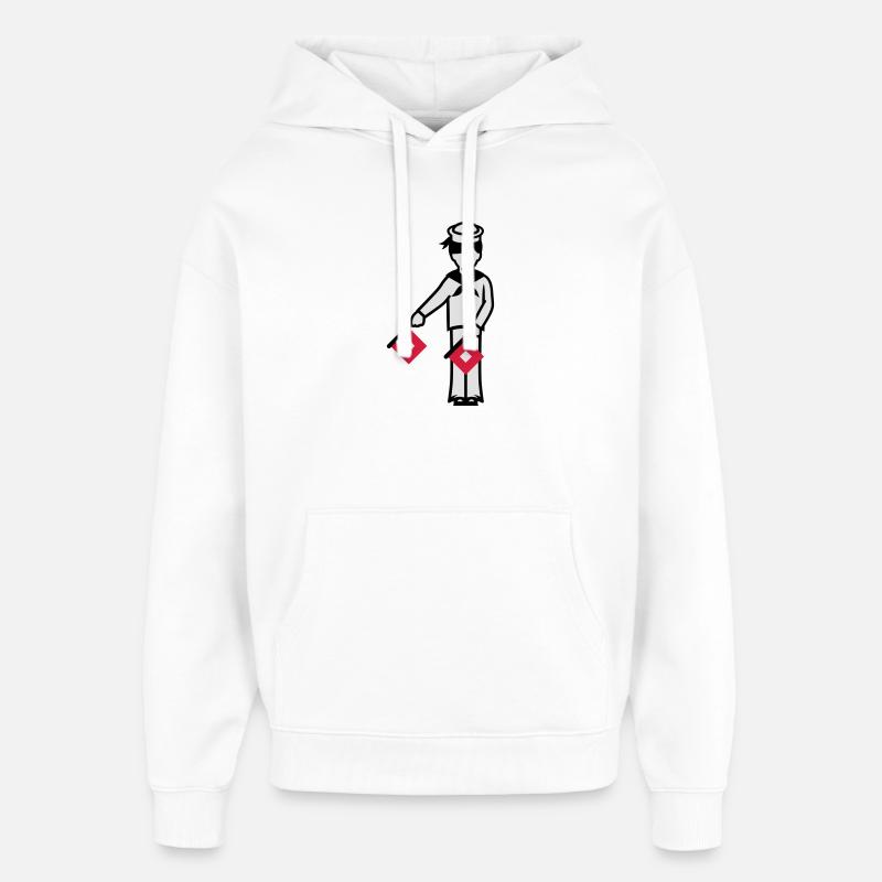 Matrose A 1 Eins Winkeralphabet - Oversized Unisex Hoodie von Stanley/Stella - Weiß