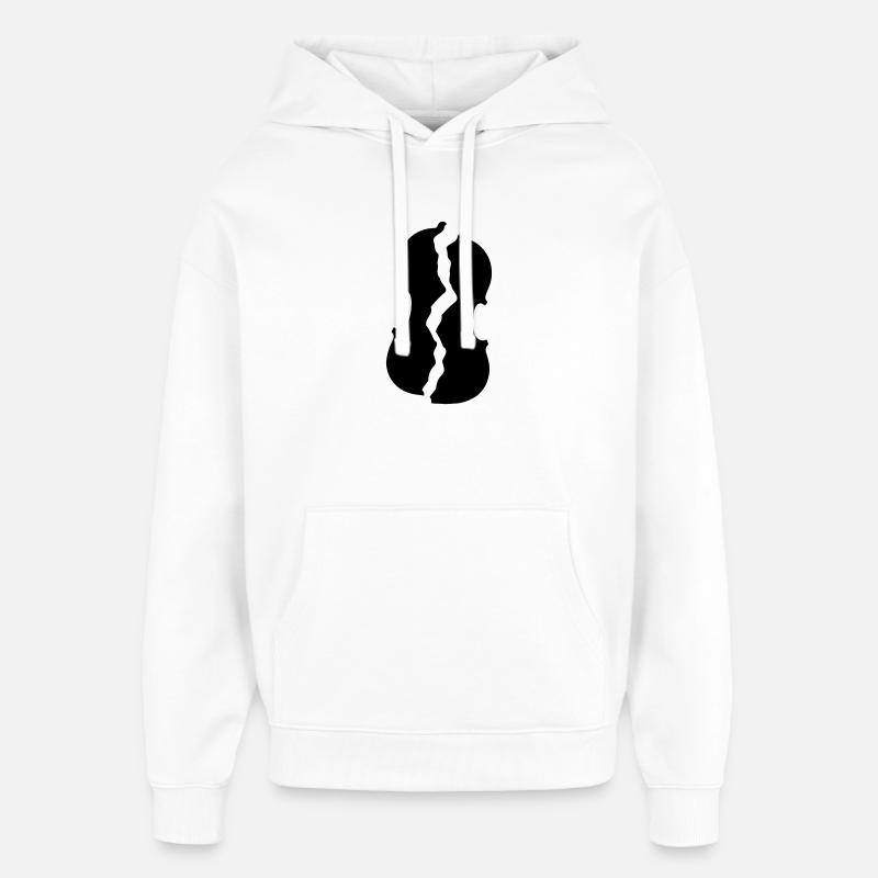 Violon brisé - Sweat à capuche unisexe Stanley/Stella Oversized - blanc