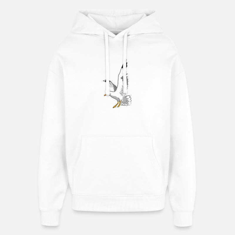 mouette - Sweat à capuche unisexe Stanley/Stella Oversized - blanc