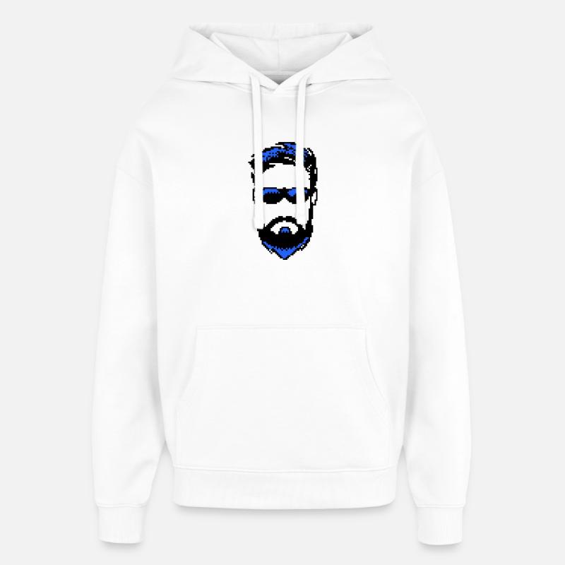 Bartträger Männlichkeit Bart ziegenbart - Oversized Unisex Hoodie von Stanley/Stella - Weiß