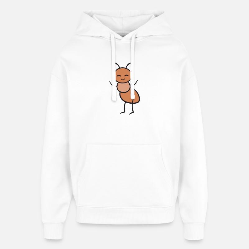 Fourmis - Sweat à capuche unisexe Stanley/Stella Oversized - blanc