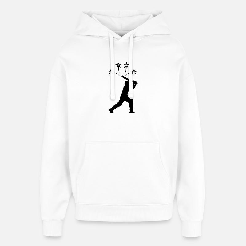 Cricket vier Sterne - Oversized Unisex Hoodie von Stanley/Stella - Weiß