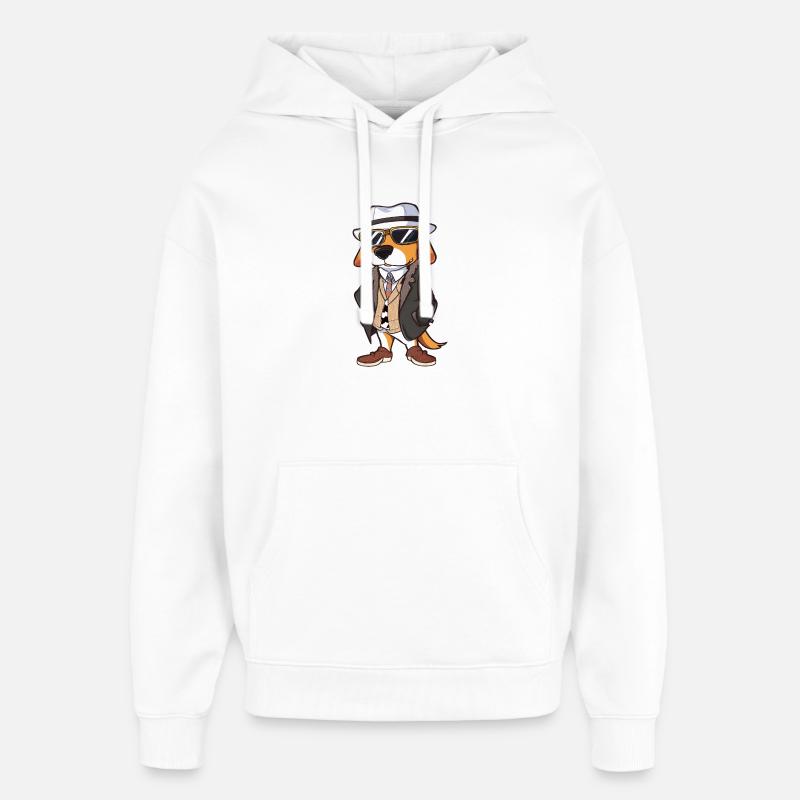 Lunettes de soleil Beagle Hat - Sweat à capuche unisexe Stanley/Stella Oversized - blanc