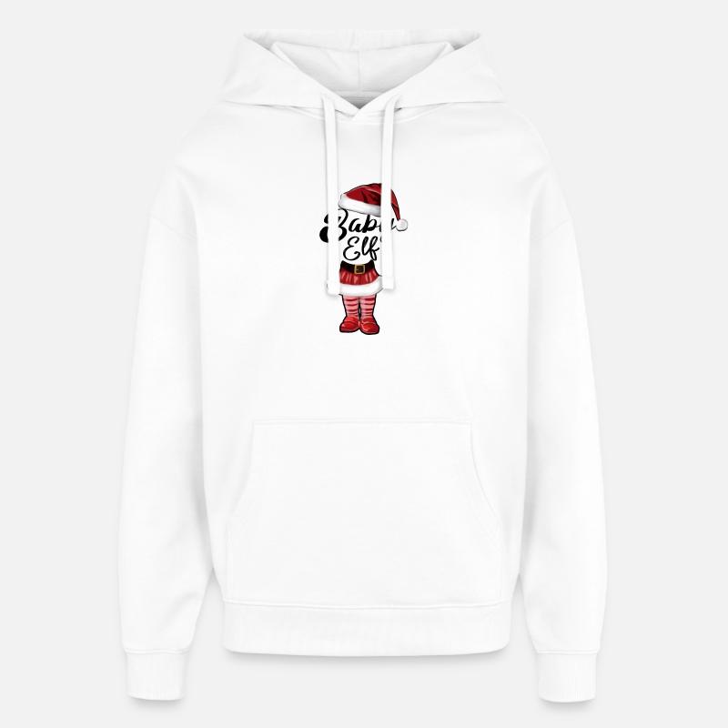 Bébé Elfe – Douce Conception de Noël - Sweat à capuche unisexe Stanley/Stella Oversized - blanc