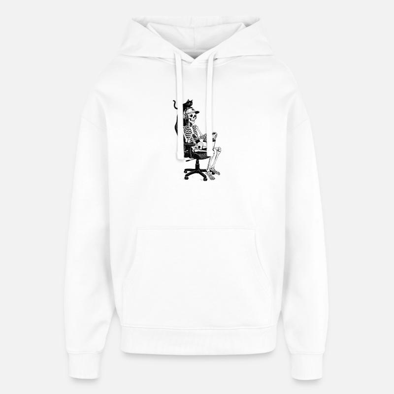 Squelette de jeu - Sweat à capuche unisexe Stanley/Stella Oversized - blanc