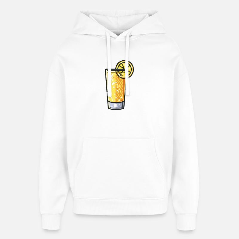 Verre à boisson Pixel Lemon - Sweat à capuche unisexe Stanley/Stella Oversized - blanc