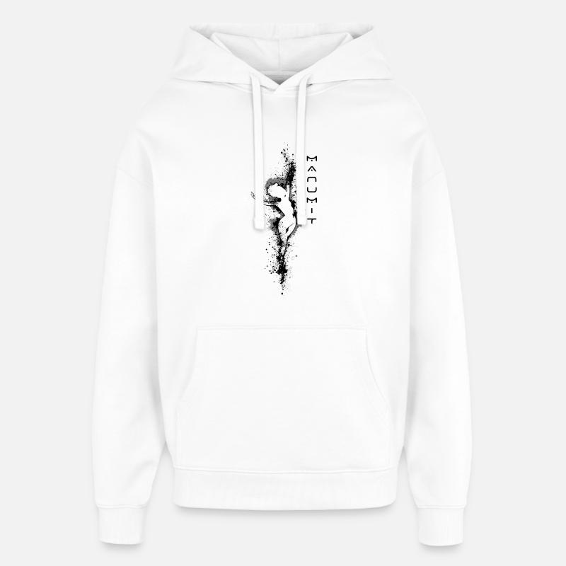 Manumit Single Black Design - Sweat à capuche unisexe Stanley/Stella Oversized - blanc