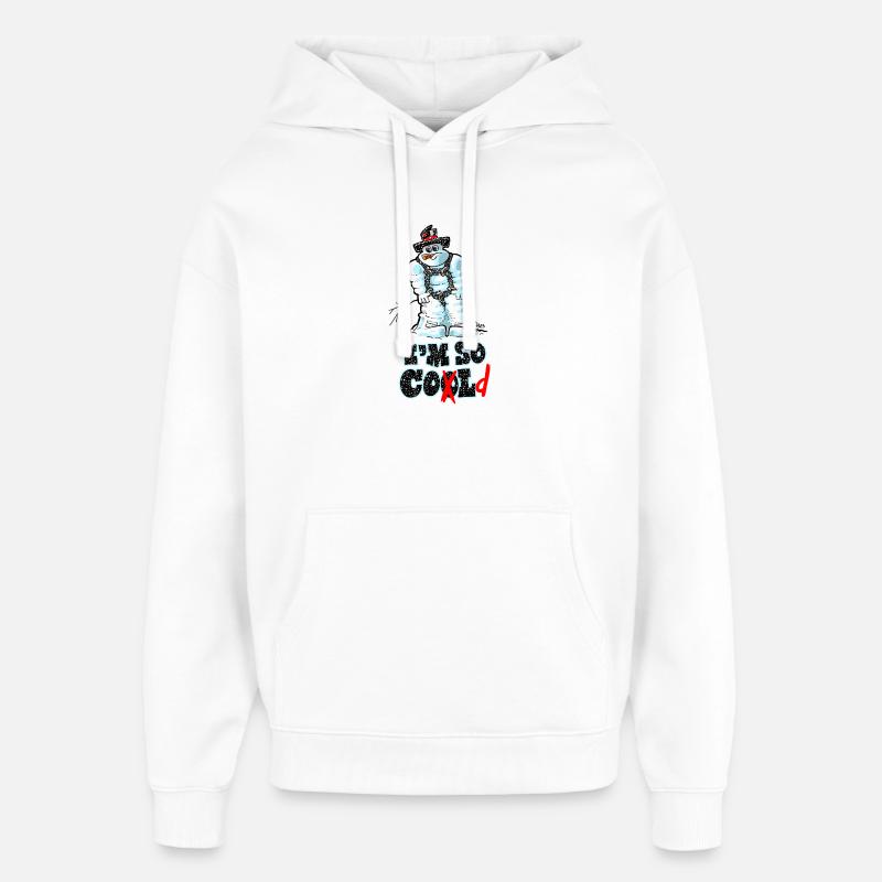 1421-Michel-So-Cold - Sweat à capuche unisexe Stanley/Stella Oversized - blanc