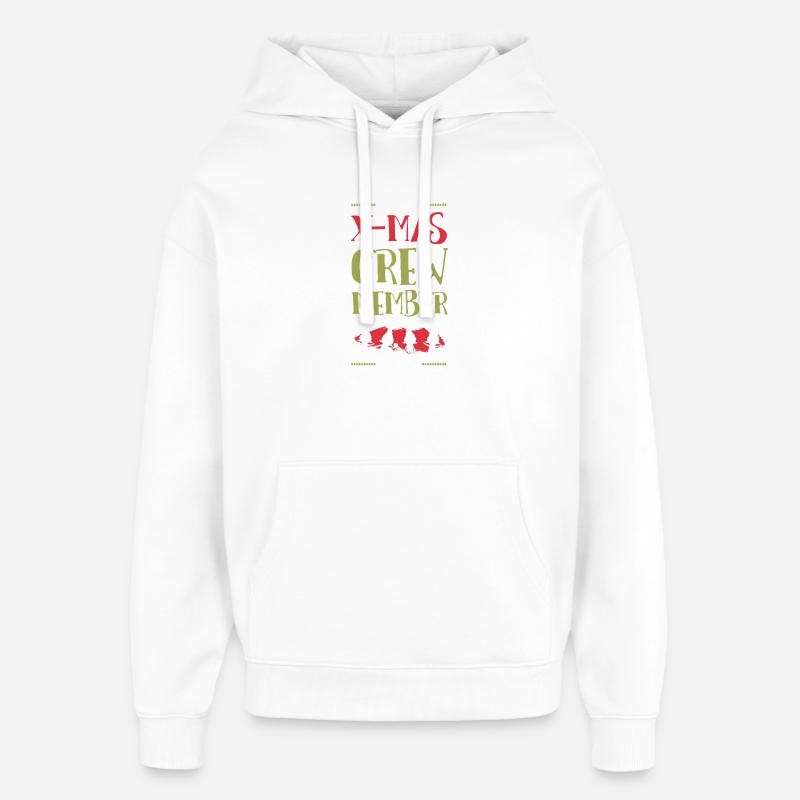 Membre de l’équipage de Noël - Sweat à capuche unisexe Stanley/Stella Oversized - blanc