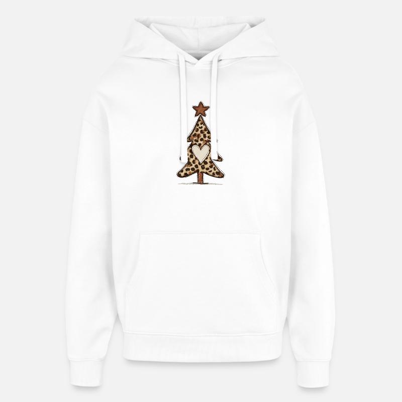 Sapin de Noël Léoprint - Motif Leo - Sweat à capuche unisexe Stanley/Stella Oversized - blanc