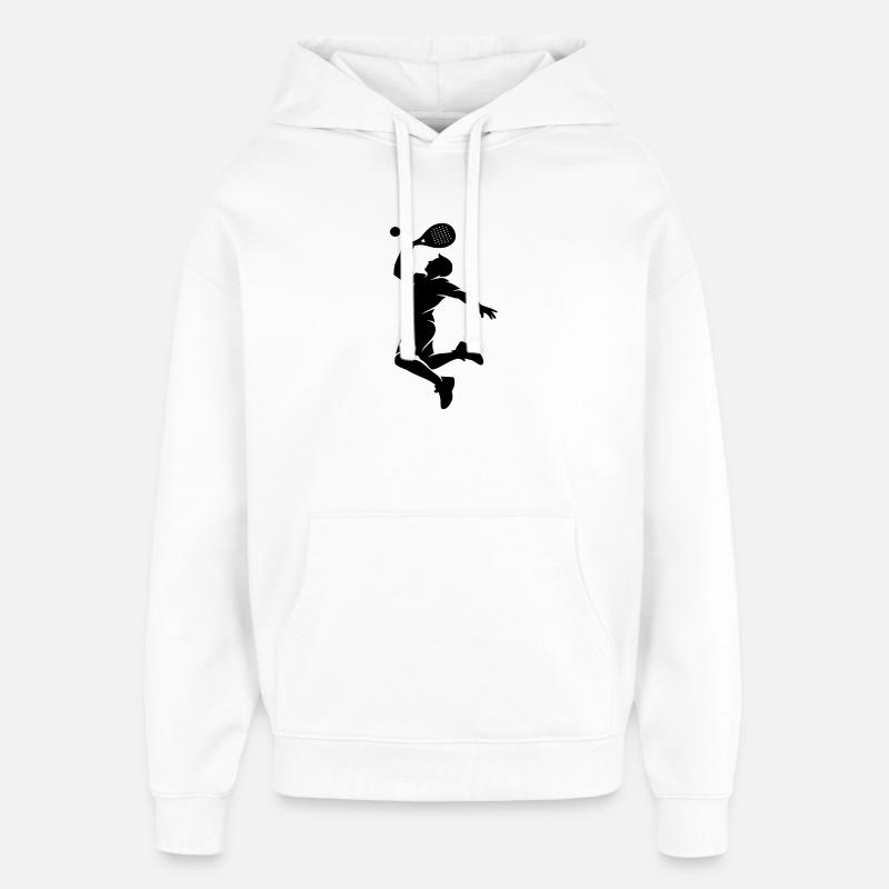 Homme smash padel - Sweat à capuche unisexe Stanley/Stella Oversized - blanc
