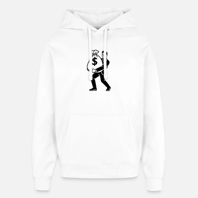 argent - Sweat à capuche unisexe Stanley/Stella Oversized - blanc