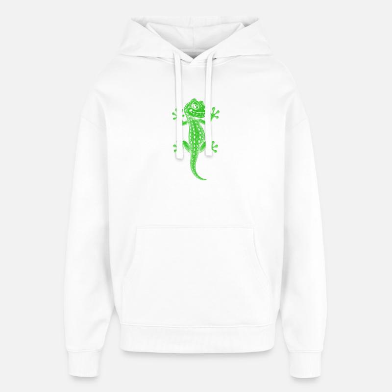 Gecko - Sweat à capuche unisexe Stanley/Stella Oversized - blanc