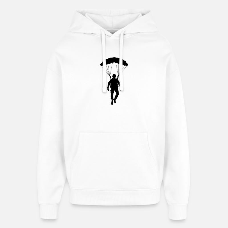 Parachutiste - Sweat à capuche unisexe Stanley/Stella Oversized - blanc