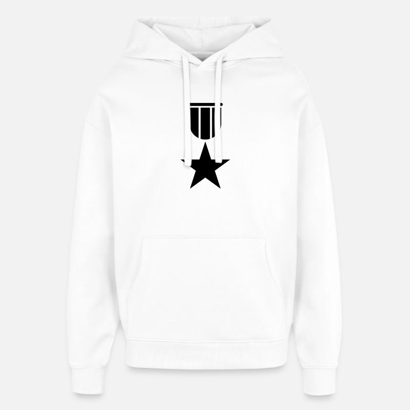 Médaille de prix - Sweat à capuche unisexe Stanley/Stella Oversized - blanc