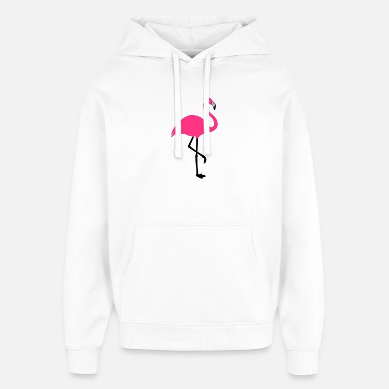 Flamingo Summer Sun Beach - Sweat à capuche unisexe Stanley/Stella Oversized - blanc