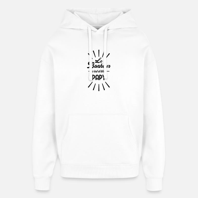 Papy Papi Grand-Père Retraite famille - Sweat à capuche unisexe Stanley/Stella Oversized - blanc