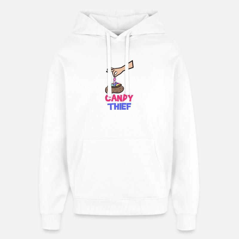Candy Statement Dent sucrée Bonbons délicieux - Sweat à capuche unisexe Stanley/Stella Oversized - blanc