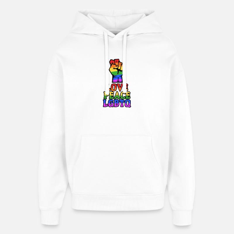 Déclaration LGBT Love Equality Sexuality - Sweat à capuche unisexe Stanley/Stella Oversized - blanc