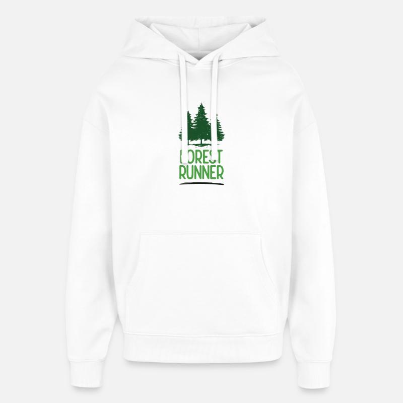 Coureur forestier - Sweat à capuche unisexe Stanley/Stella Oversized - blanc