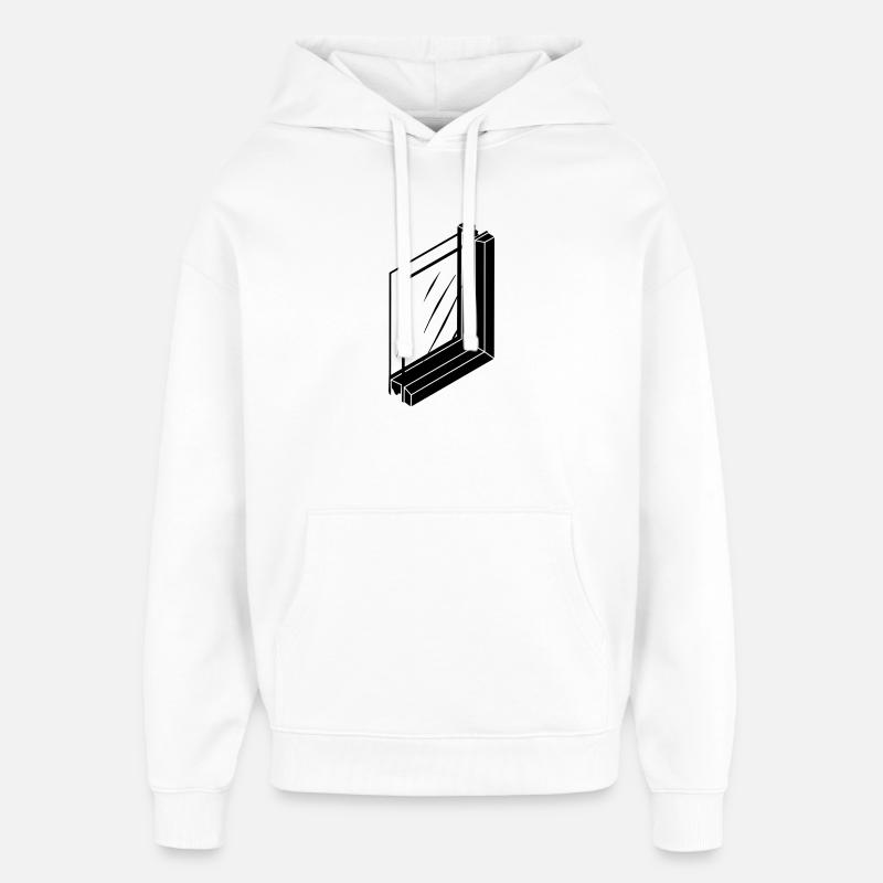 Vitrier en verre thermovitré - Sweat à capuche unisexe Stanley/Stella Oversized - blanc